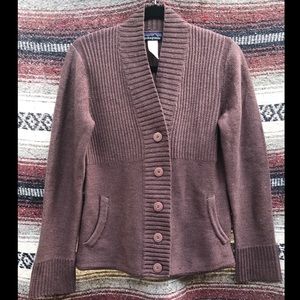 Mauve Patagonia Merino Wool Cardigan: M